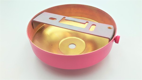 chandelier rose hook plus strap 100mm dia pink finish 