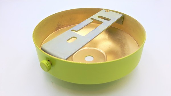 Ceiling Rose Hook Plus Strap 100mm Dia. Green Finish 