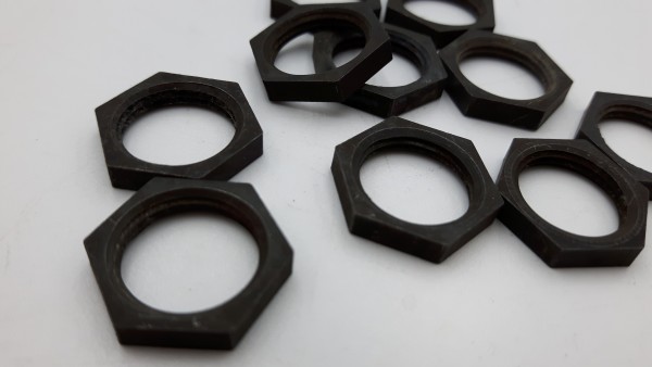 Antique Brass M13 hex nuts 1mm fine Pitch Thread