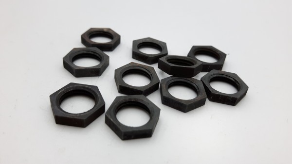 M10 ANTIQUE BRASS HEXAGON NUTS 10MM METRIC THREAD 3MM DEPTH