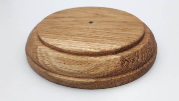 Small Round Hardwood Pattress American Oak Width 125mm
