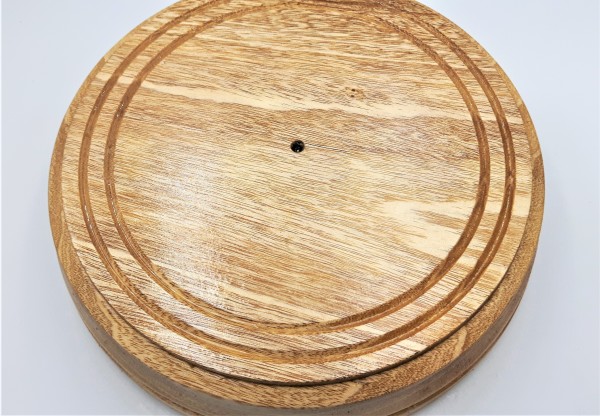 Large Hardwood Ceiling Pattress American Oak 220mm