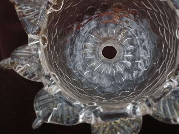 Venetian Chandelier glass dish pan 125mm width