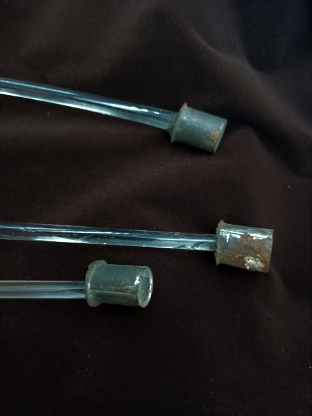 Antique Venetian chandelier flower, blue, orange and white. 