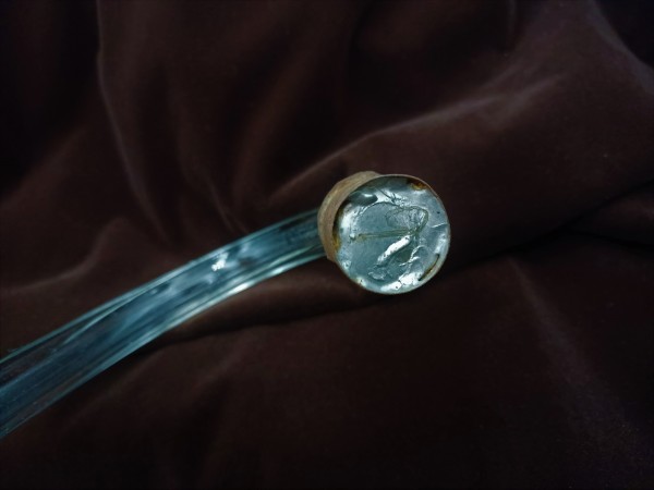 Antique Murano Clear Glass Chandelier arm