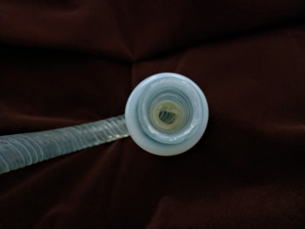 Antique Murano milky blue Glass Chandelier arm