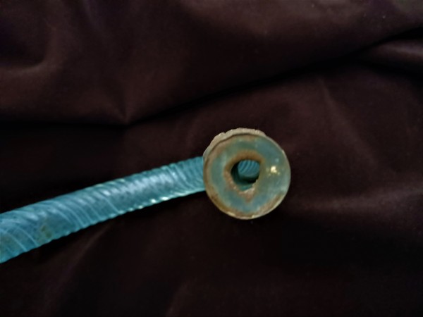 Antique Murano milky blue Glass Chandelier arm