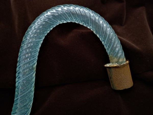 Antique Murano milky blue Glass Chandelier arm