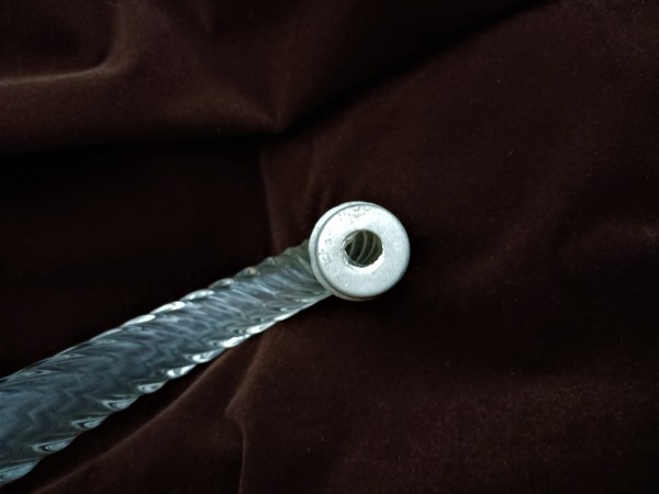 Antique Murano Clear and red Glass Chandelier arm