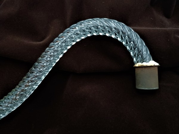 Antique Murano Clear Glass Chandelier rope arm