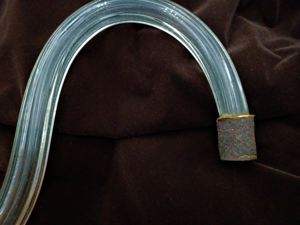 Large antique Murano Clear Glass Chandelier arm for candle