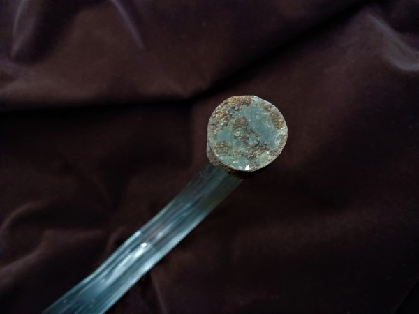 Large antique Murano Clear Glass Chandelier arm for candle