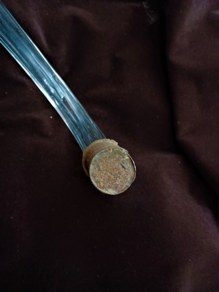 Large antique Murano ribbed Clear Glass Chandelier arm for candle 