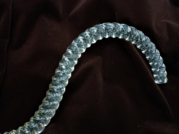 Antique Murano Clear solid Glass Chandelier rope arm 