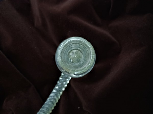 Antique Murano Clear solid Glass Chandelier rope arm 