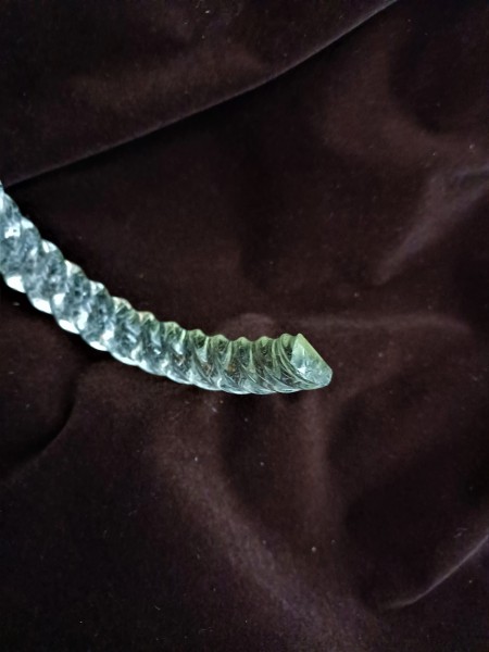 Antique Murano Clear solid Glass Chandelier rope arm 