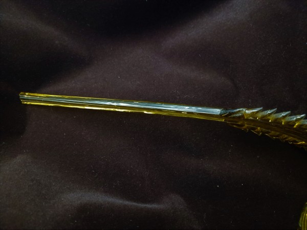 Venetian Chandelier glass amber leaf crook