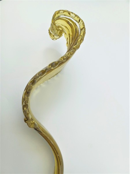 Murano Chandelier glass amber leaf crook 