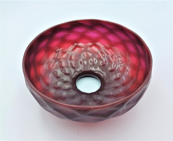 Antique Venetian Chandelier Bowl Ruby Red 115mm Width