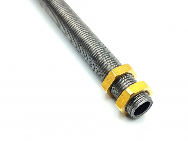 13mm Threaded Hollow Tube with 4 brass nuts