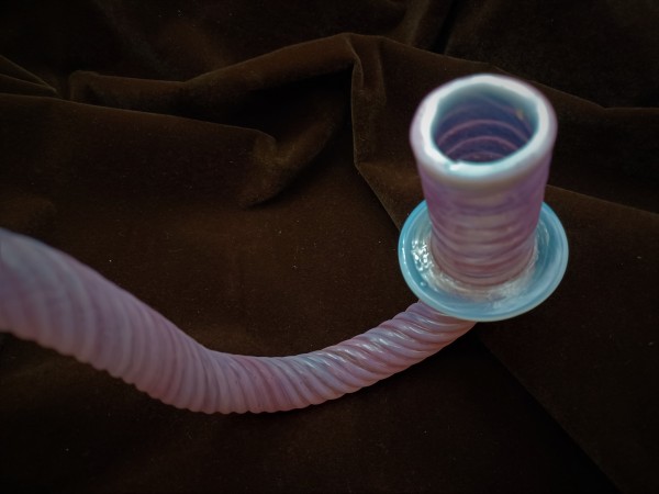 Antique Murano pink and blue rope Glass Chandelier arm 