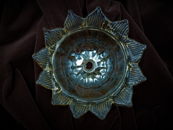 Tinted Venetian Chandelier Glass Dish Pan 