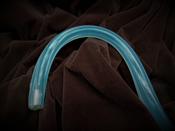 Antique Murano milky blue ribbed Glass Chandelier arm for candle 