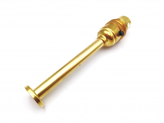 Switched Pedestal Lamp Holder B22 Brass Finish Four Heights 