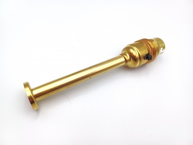 Switched Pedestal Lamp Holder B22 Brass Finish Four Heights 