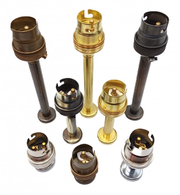 pedestal lamp holder dark bronze B22 large bayonet cap 4 sizes