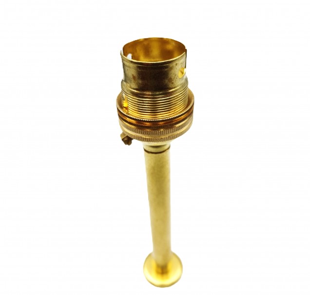 Brass pedestal lamp holder unswitched B22 large bayonet cap 4 sizes