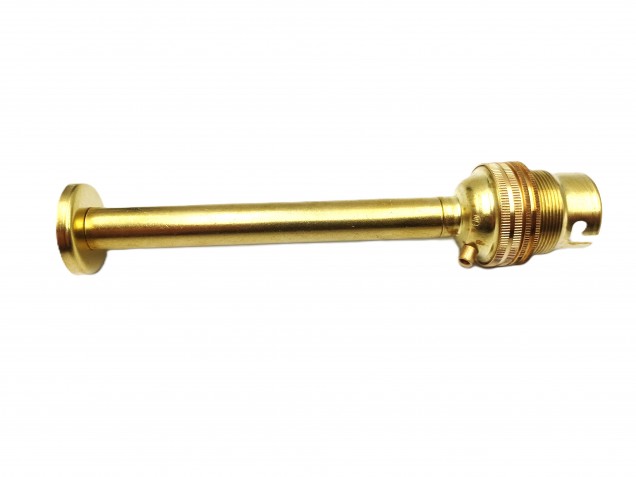 Brass pedestal lamp holder unswitched B22 large bayonet cap 4 sizes