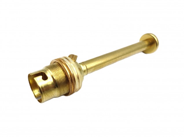 Brass pedestal lamp holder unswitched B22 large bayonet cap 4 sizes