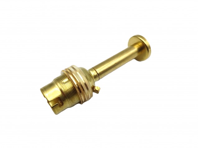 Brass pedestal lamp holder unswitched B22 large bayonet cap 4 sizes