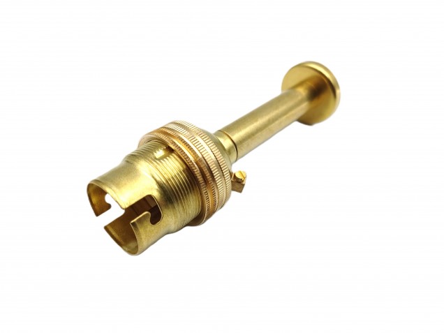Brass pedestal lamp holder unswitched B22 large bayonet cap 4 sizes
