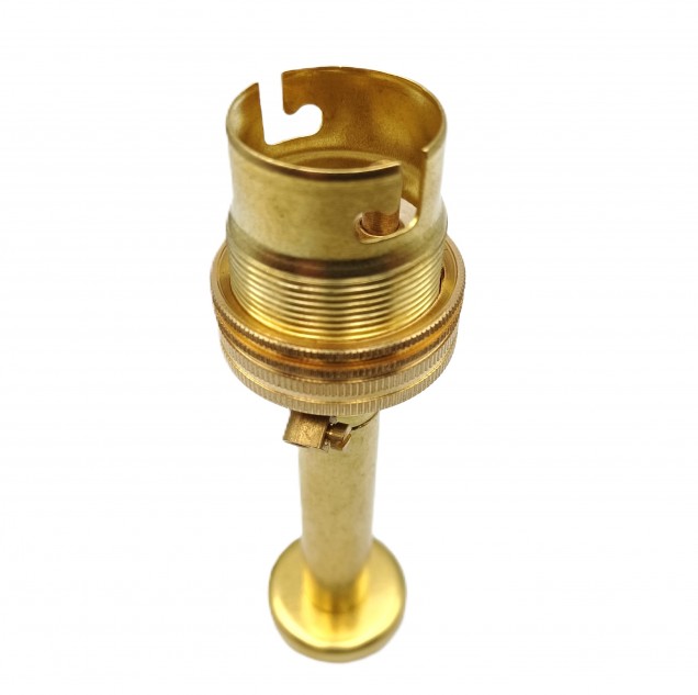 Brass pedestal lamp holder unswitched B22 large bayonet cap 4 sizes