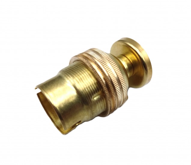 Brass pedestal lamp holder unswitched B22 large bayonet cap 4 sizes