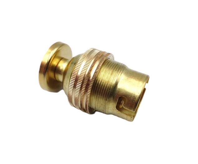 Brass pedestal lamp holder unswitched B22 large bayonet cap 4 sizes