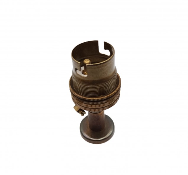 pedestal lamp holder antique brass B22 large bayonet cap 4 sizes