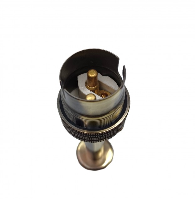 Unswitched pedestal lamp holder brushed antique B22 large bayonet cap 4 sizes 