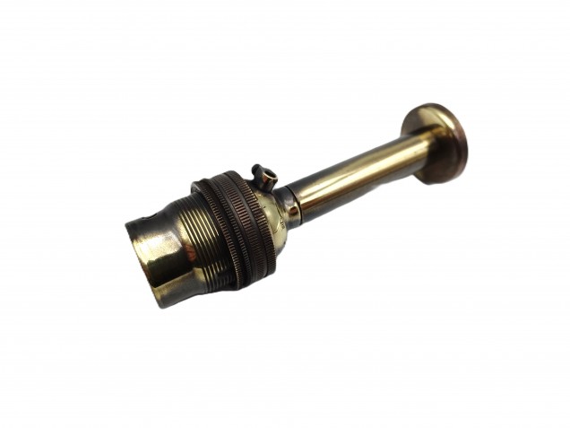 Unswitched pedestal lamp holder brushed antique B22 large bayonet cap 4 sizes 