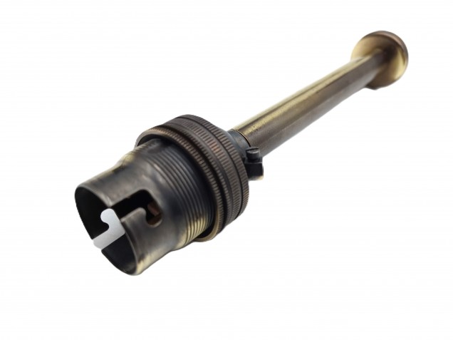 Unswitched pedestal lamp holder brushed antique B22 large bayonet cap 4 sizes 