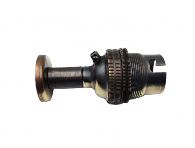 Unswitched pedestal lamp holder brushed antique B22 large bayonet cap 4 sizes 