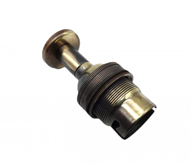 Unswitched pedestal lamp holder brushed antique B22 large bayonet cap 4 sizes 