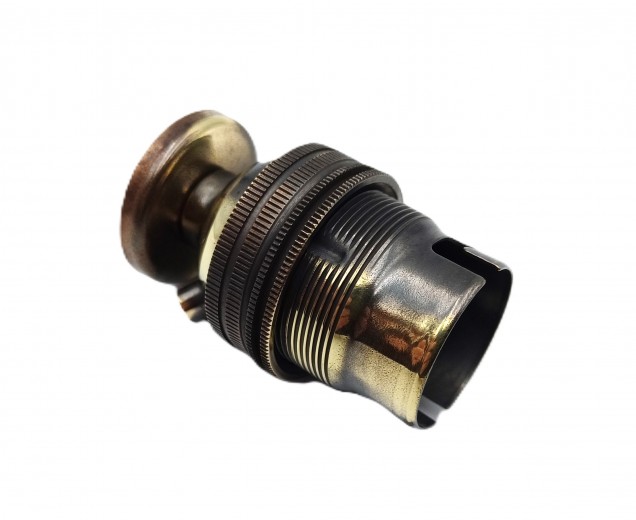 Unswitched pedestal lamp holder brushed antique B22 large bayonet cap 4 sizes 