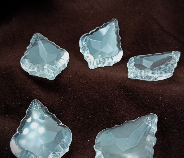 Crystal Chandelier Drop Small Maple Leaf Design Pack Of Five