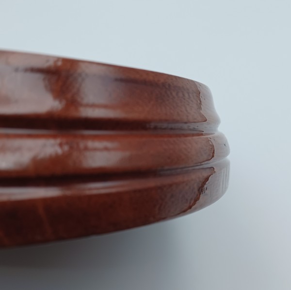 Large Hardwood Ceiling Pattress Manufactured From Sapele Varnished