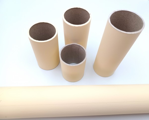 Candle Tube cream Card 32mm Width All Heights 