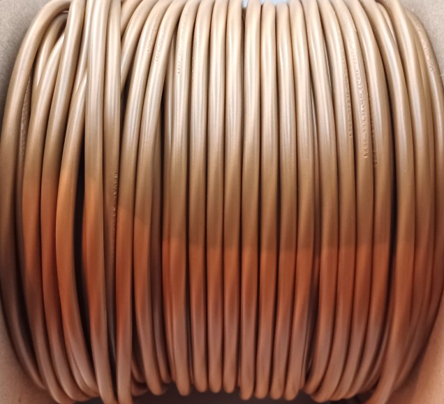 3 Core PVC Flex Electrical Cable 0.50mm OLD GOLD