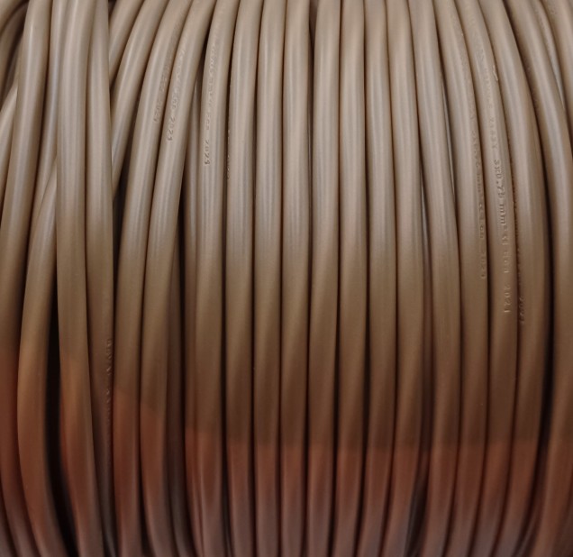 PVC Flex Electrical Cable 0.75mm 3 core dark bronze matt brown